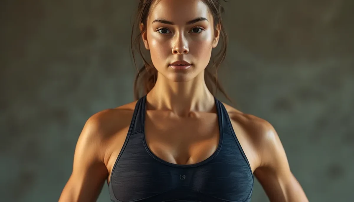 Woman in a supportive high-support sports bra